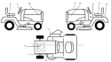 Tractor - Decals Diagram and Parts List for HD13538 96016000100 Weed Eater Lawn Tractor